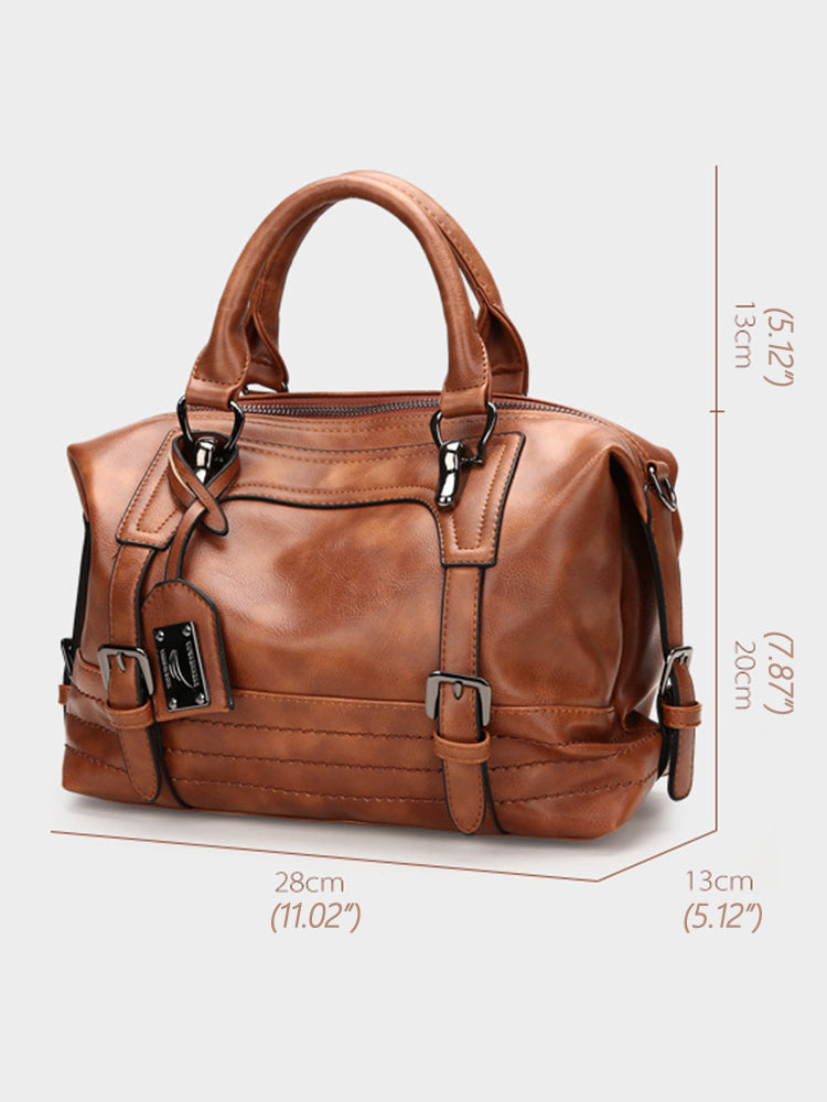 Women Vintage Boston Handbag Shoulder Bag Crossbody Bag