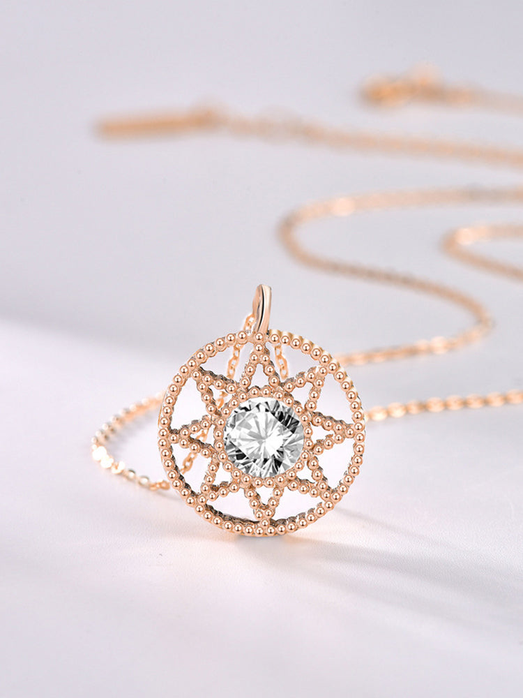 Fashion Compass Eight-Pointed Star Necklace