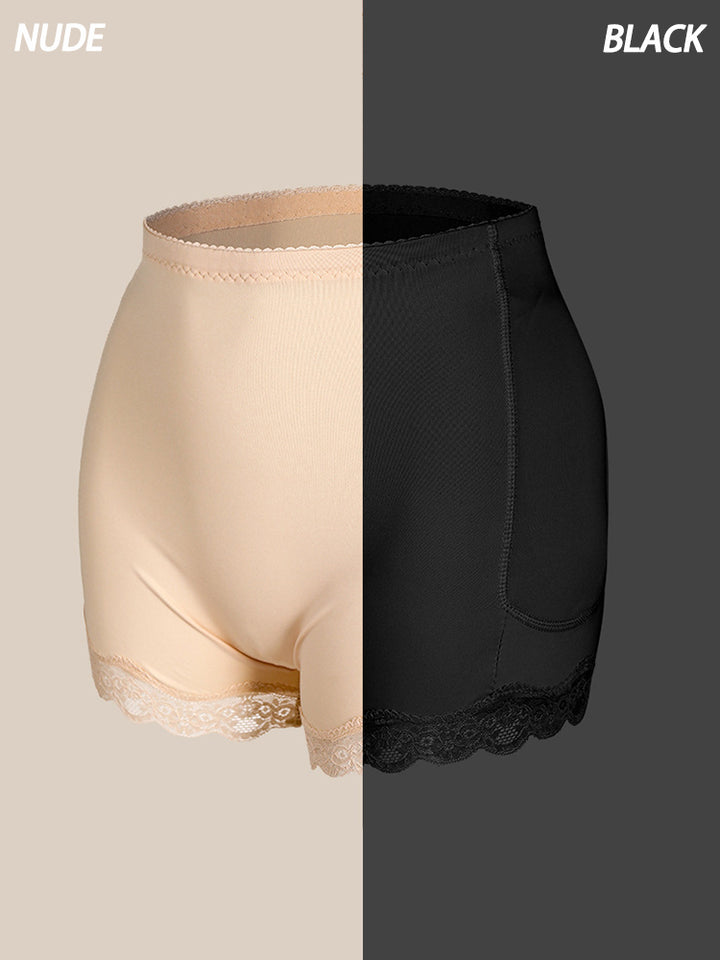 Lace Trim Hip and Butt Lifter Padded Shaper Panties