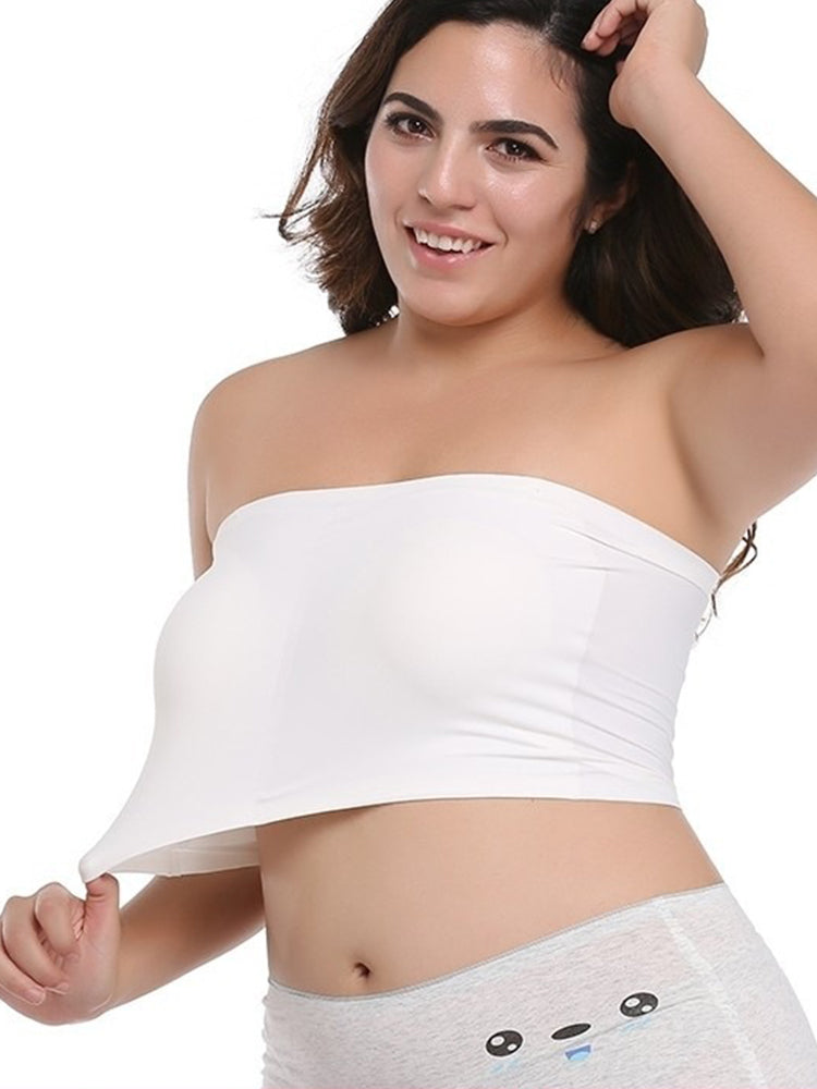 Seamless Bandeau Soft Padded Strapless Tube Top Bra