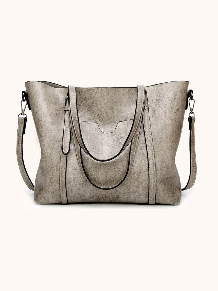 Vintage PU Leather Handbags Shoulder Satchel Bags with Purse Organizer
