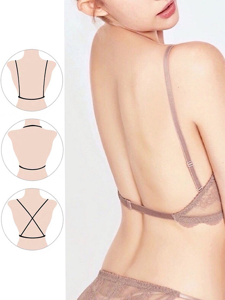 Sexy Lace Backless Bralette with Convertible Strap