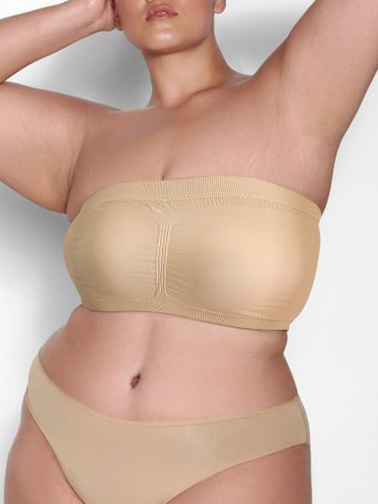 Comfortable Seamless Solid Bandeau Bra