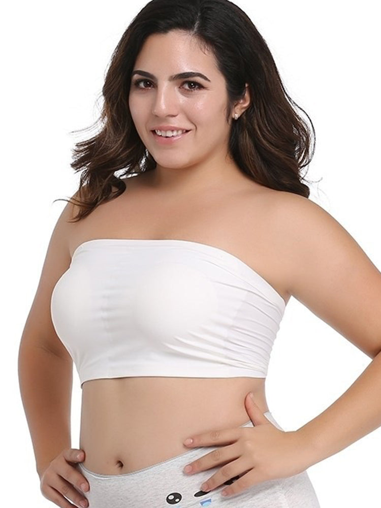 Seamless Bandeau Soft Padded Strapless Tube Top Bra