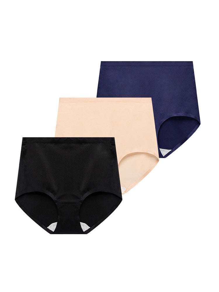 3-Pack Seamless Breathable Stretch Ice Silk Everyday Panties