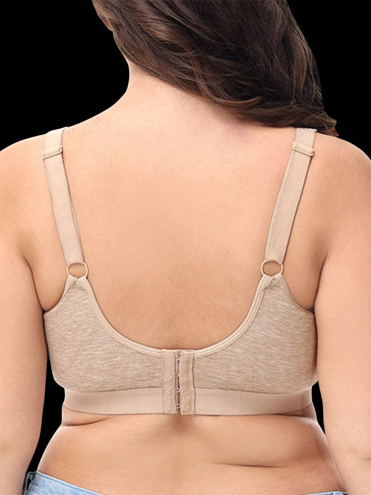 Women's Breathable Cotton Plus Size Wireless Bra