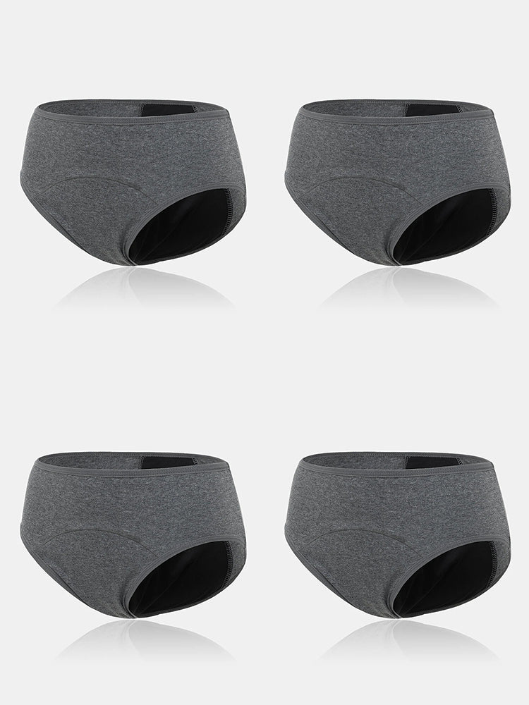 4-Pack Women's Seamless Low Waist Period Panties