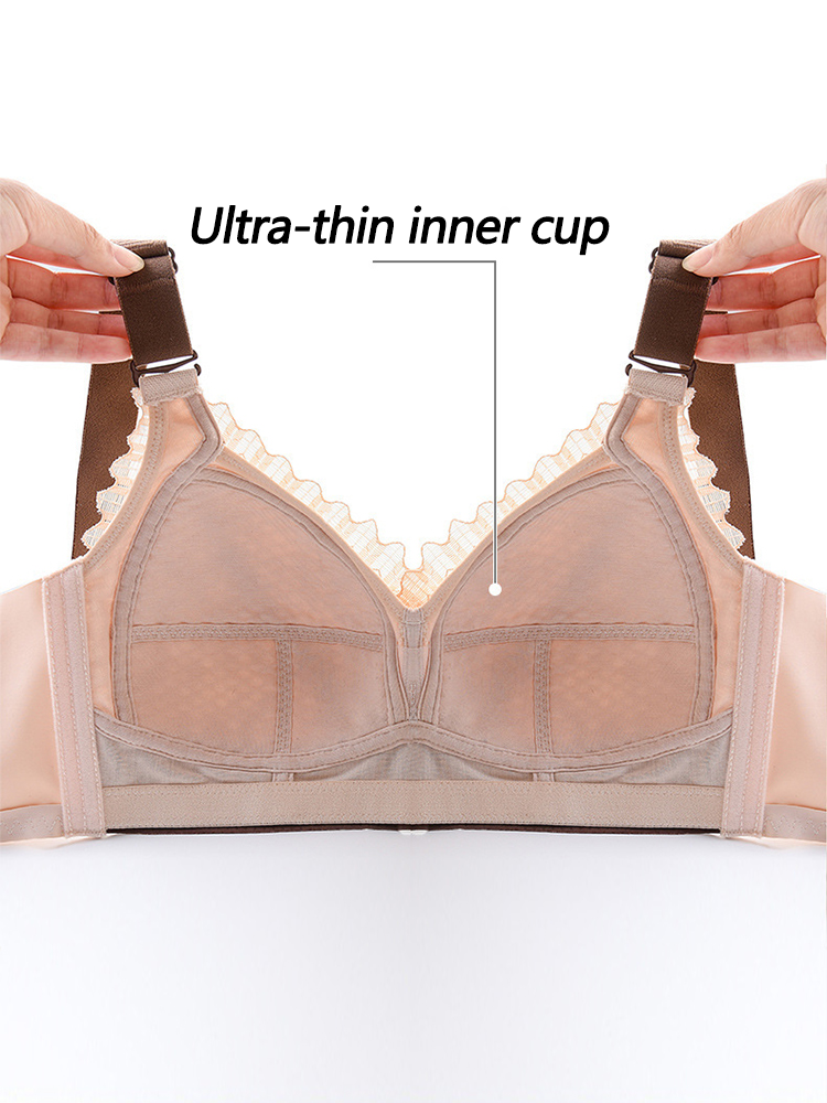 Women's Petal Lace Wire Free Minimizer Bras