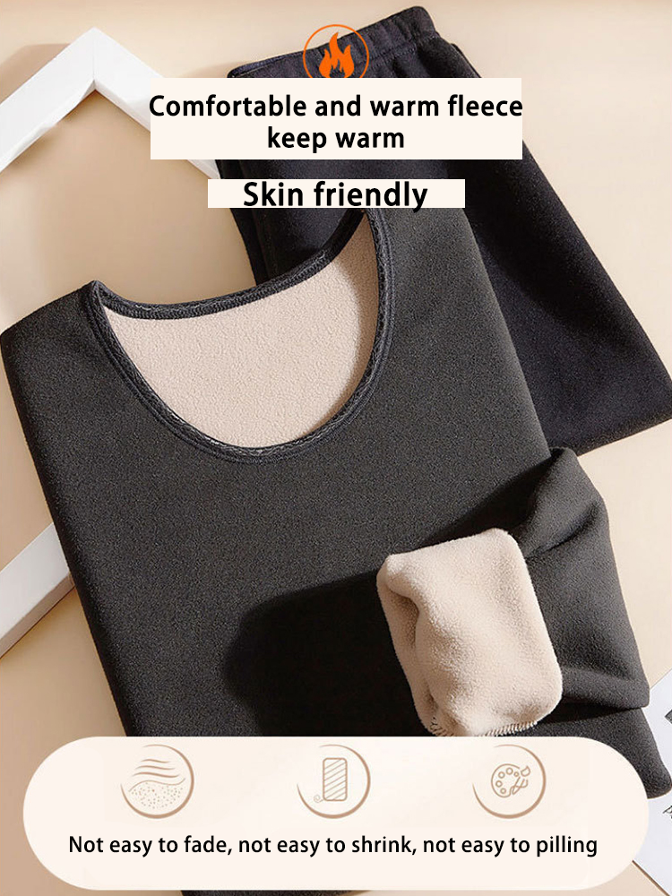 Thickened Lamb Fleece Soft Thermal Underwear Set