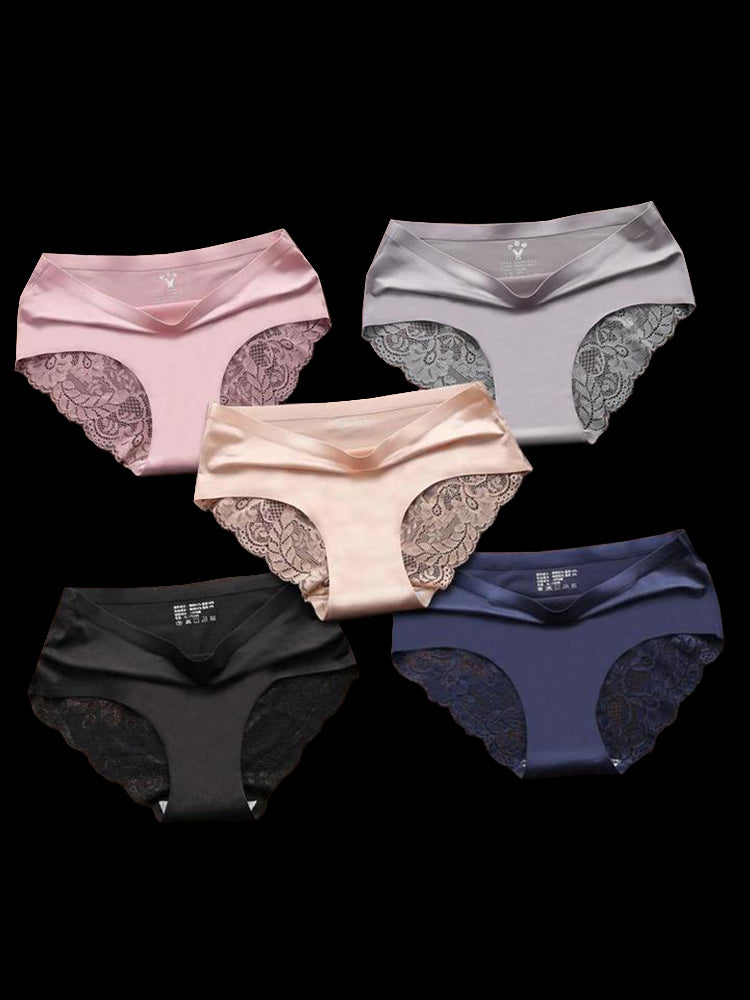 5-Pack Lace Sexy High Cut Ladies Briefs