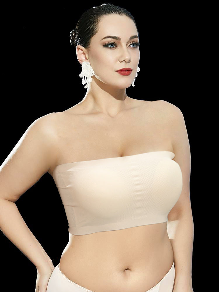 Seamless Bandeau Soft Padded Strapless Tube Top Bra