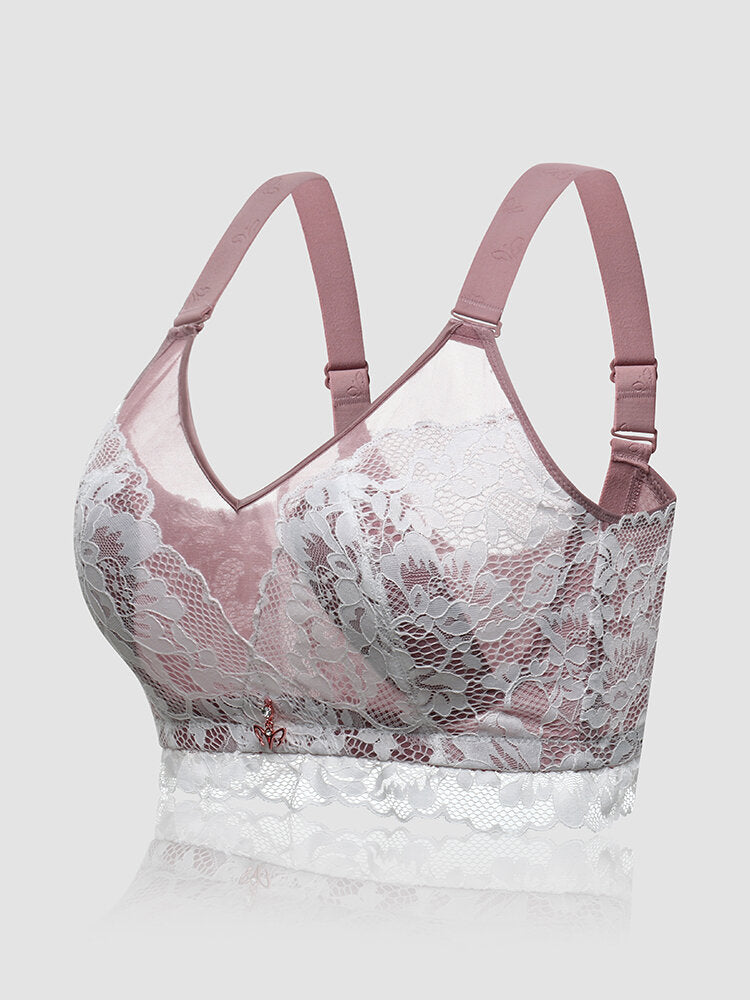 Breathable Lace Rabbit Ear Minimizer Bras