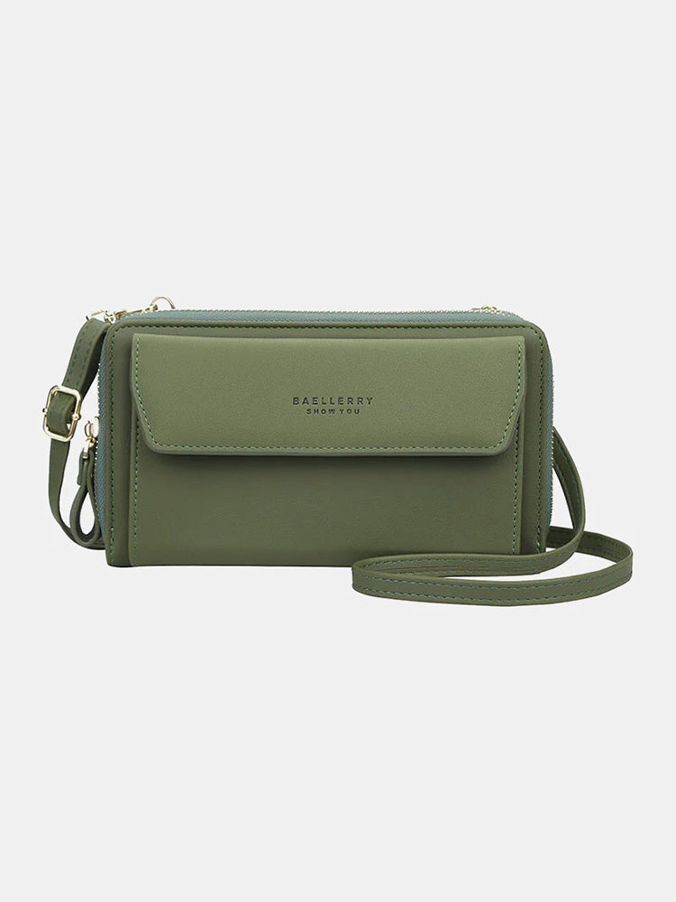 Women 12 Card Slots Large Capacity Phone Bag Crossbody Bag