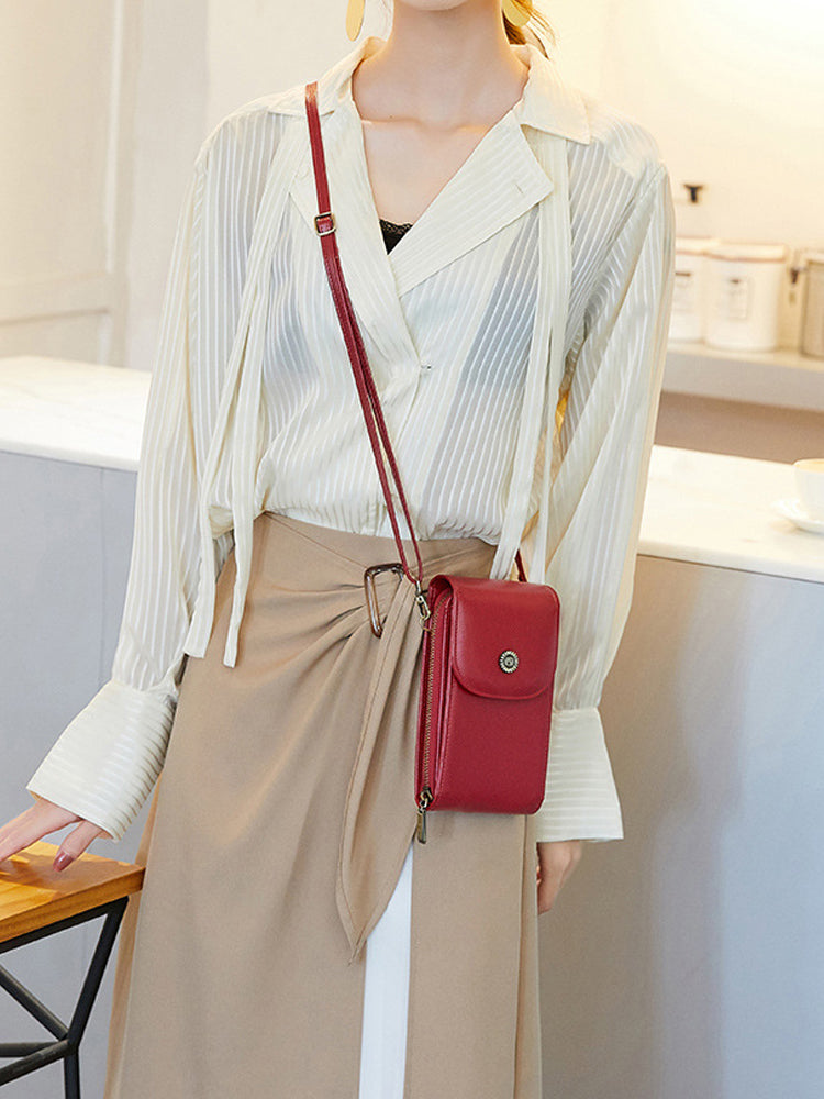 Women's PU Leather RFID Flap Wallet Clutch Organizer
