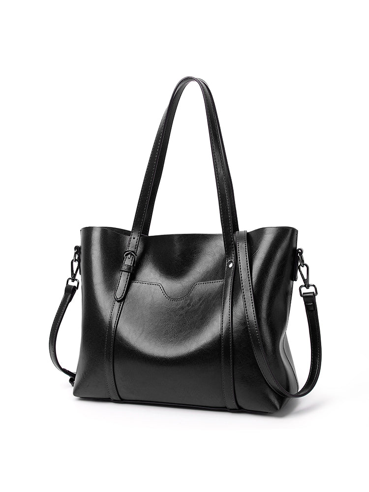 Vintage PU Leather Handbags Shoulder Satchel Bags with Purse Organizer