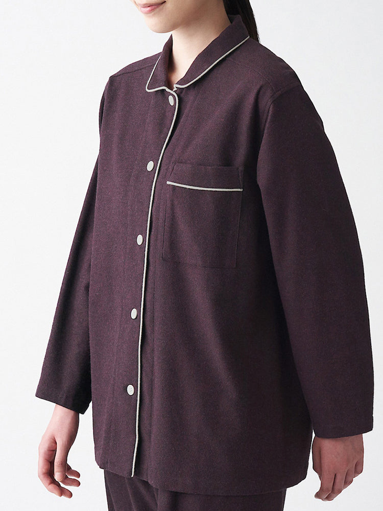 Cotton Plaid Pajamas Set Long Sleeve Sleepwear for Men&Women