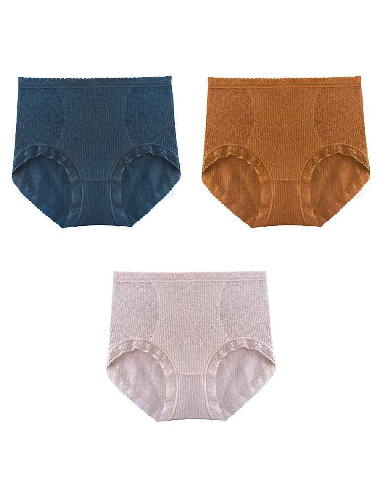 3-Pack Breathable Lace Tummy Control Briefs