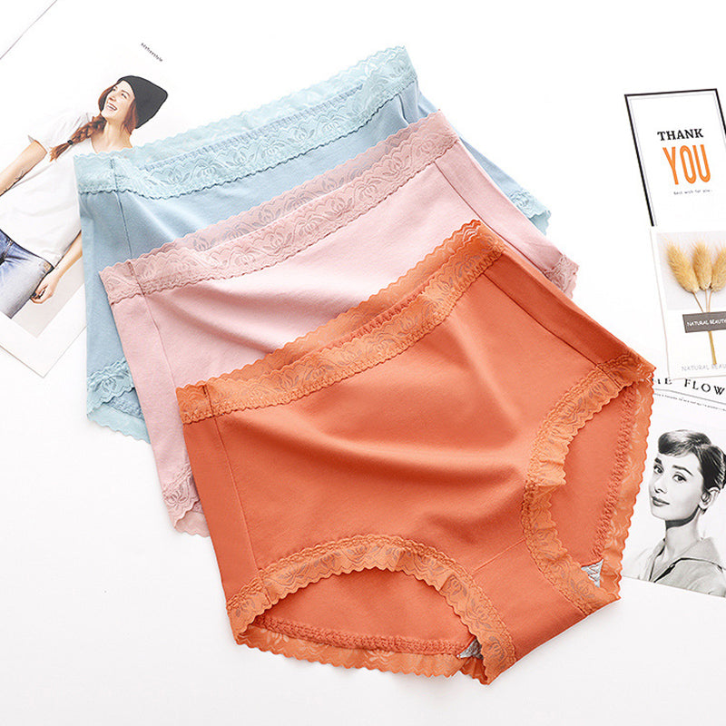 3-Pack Seamless High Waist Cotton Breathable Panties
