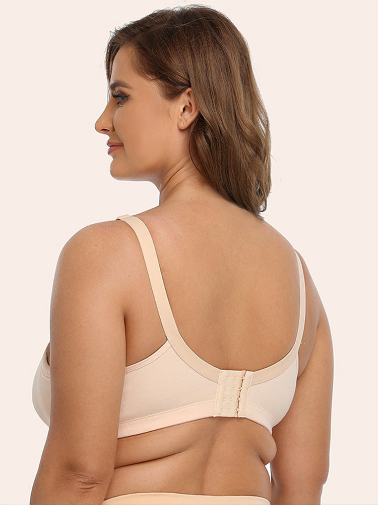 Full Figure Lace Cotton Wirefree Bra