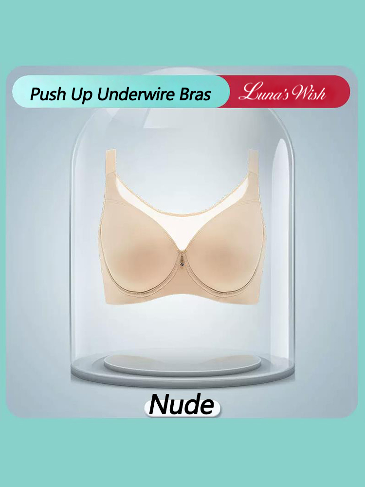 Solid Push Up Underwire T-Shirts Bras