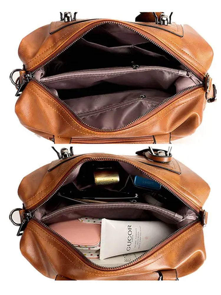 Women Vintage Boston Handbag Shoulder Bag Crossbody Bag