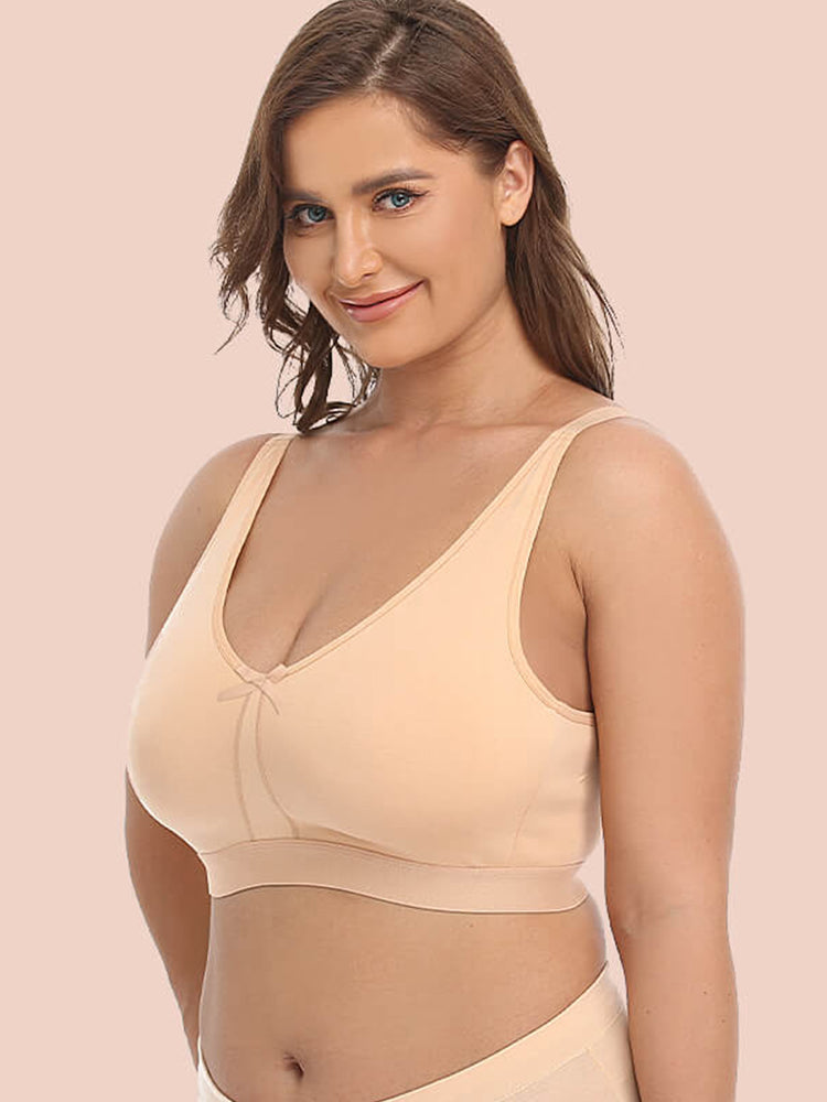 Women's Plus Size Comfort Cotton Unlined Full Coverage Bras