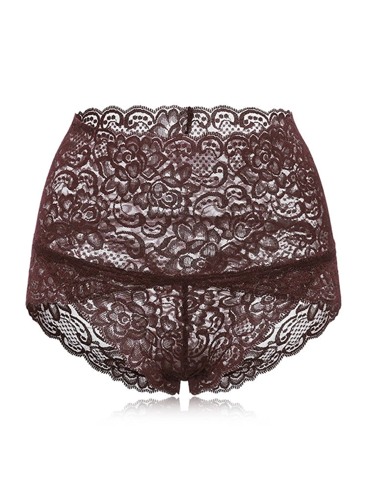 4-Pack High Waisted Lace Cotton Butt Lifter Sexy Panties