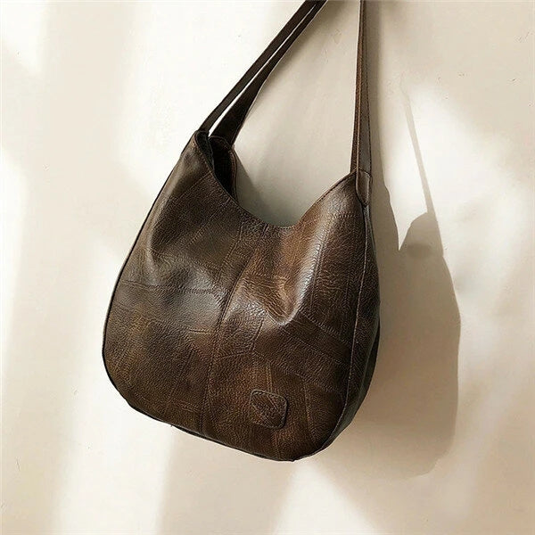 Women Multi-layer PU Leather Casual Shoulder Bag Work Purse