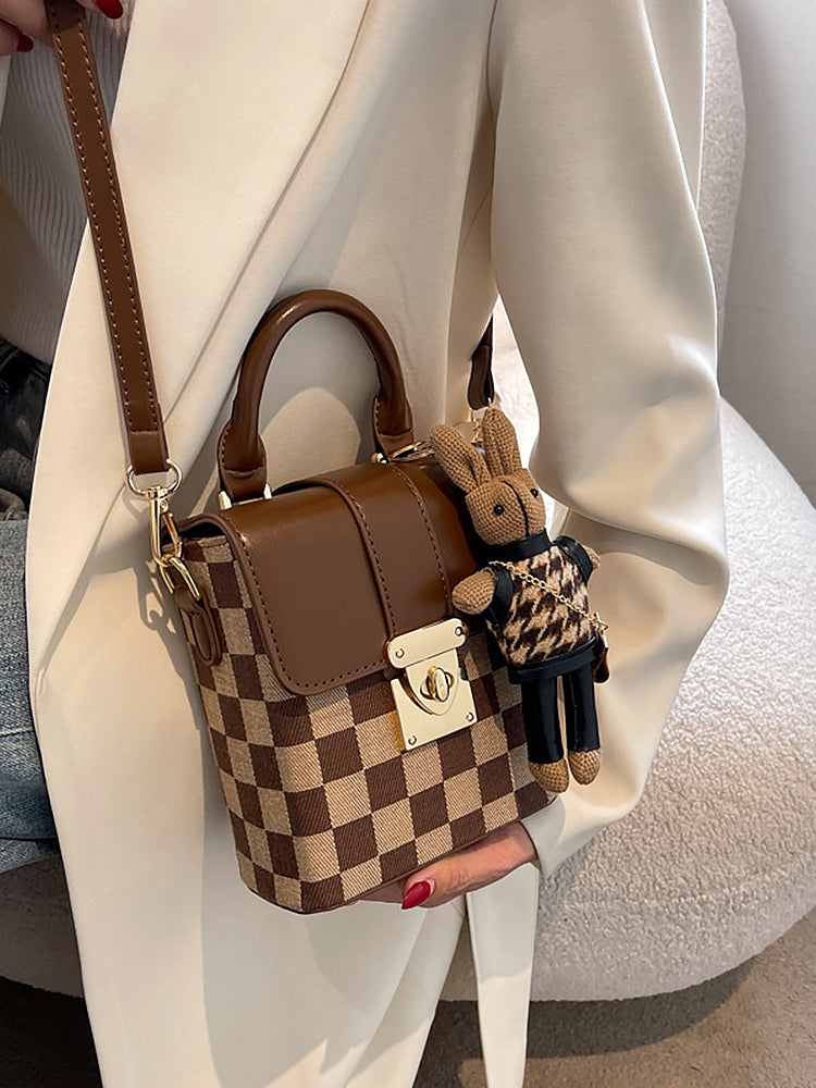 Women's Crossbody Bag Small Purse with Cute Pendent