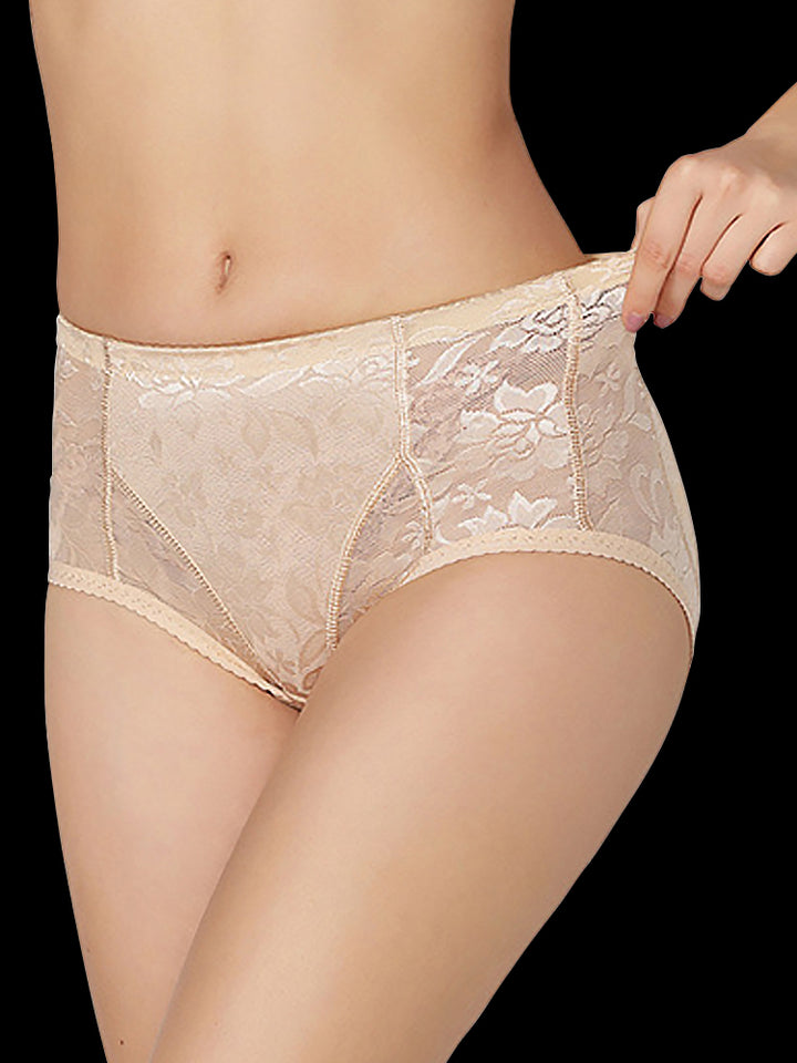 Sexy Floral Butt Lifter Panty Boy Shorts with Padded