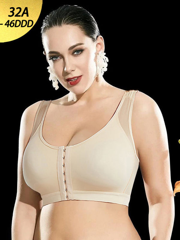 Front Closure Sports/ Yoga Bra with Adjustable Shoulder Straps