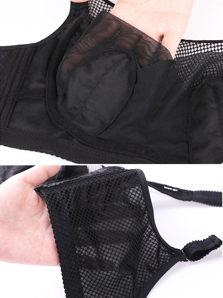 Sexy Breathable Thin Lace Wireless Bra