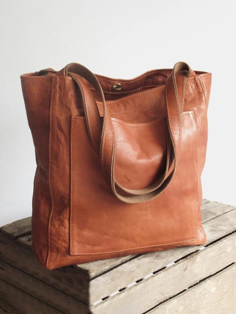 Women's PU Leather Oversized Handbags Shoulder Bag