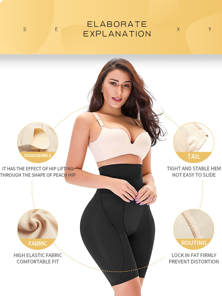 Sexy High-Waist Tummy Control Enhance Butt Padded Shaping Shorts