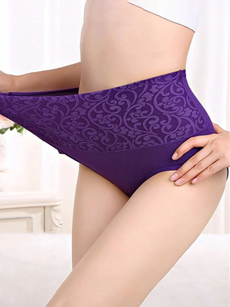 4-Pack Cotton High Waist Tummy Control Panties
