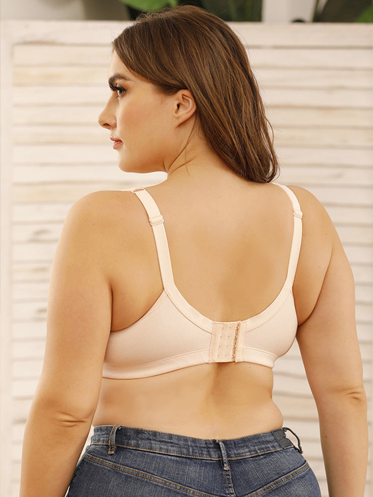 Full Figure Lace Cotton Wirefree Bra