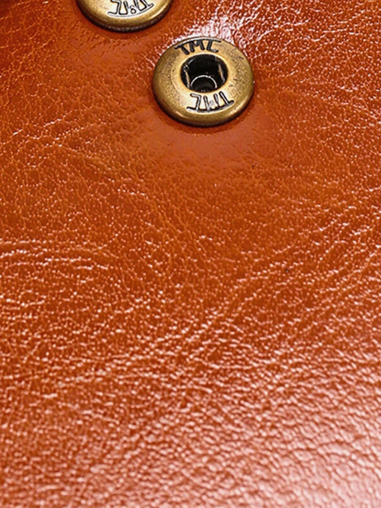 Vintage PU Leather RFID Anti Theft Oil Wax 6.3 Inch Phone Long Wallet Purse