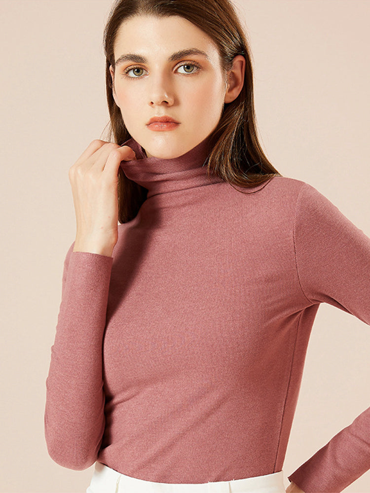 High Collar Simple Base Layer Thermal Top