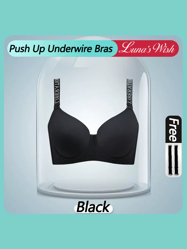 Solid Color Super Push Up Underwire Bras