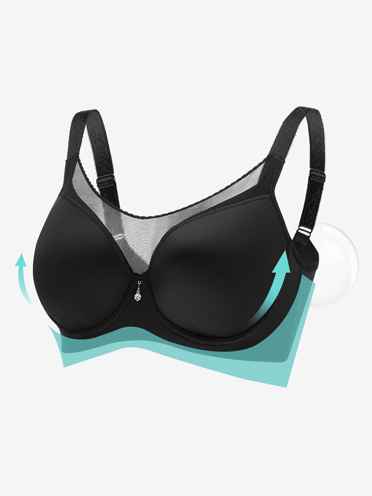 Solid Push Up Underwire T-Shirts Bras