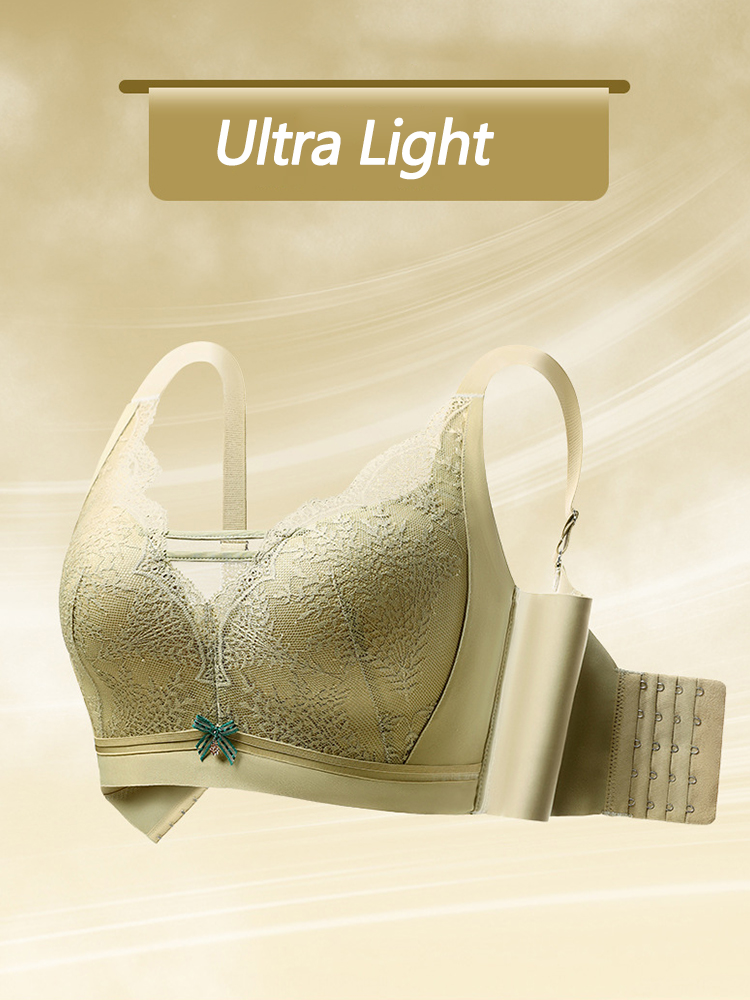Women's Wire Free Beauty Lace Full Coverage Minimizer Bras
