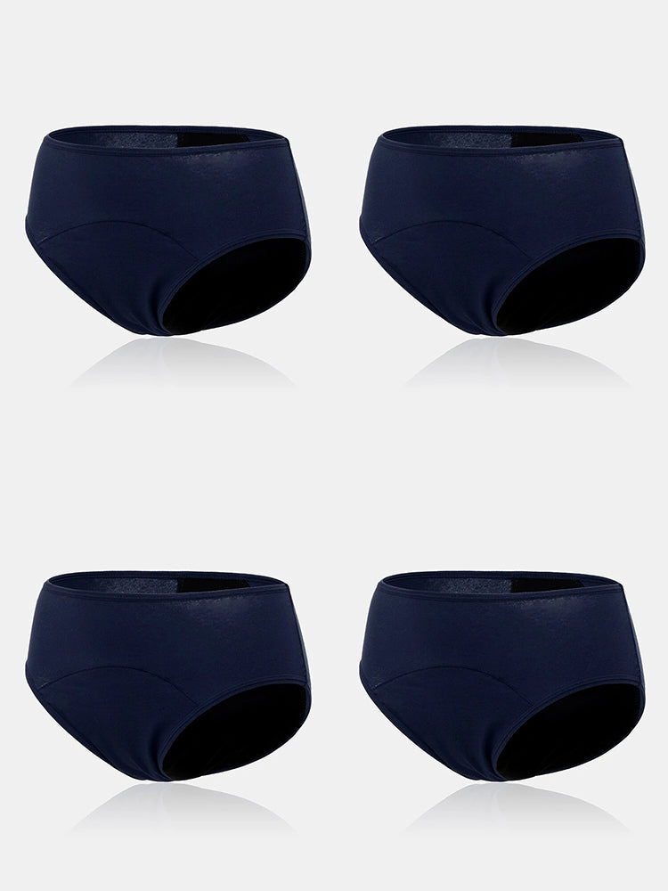 4-Pack Women's Seamless Low Waist Period Panties