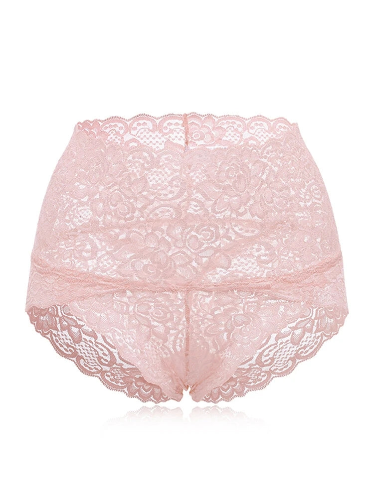 4-Pack High Waisted Lace Cotton Butt Lifter Sexy Panties