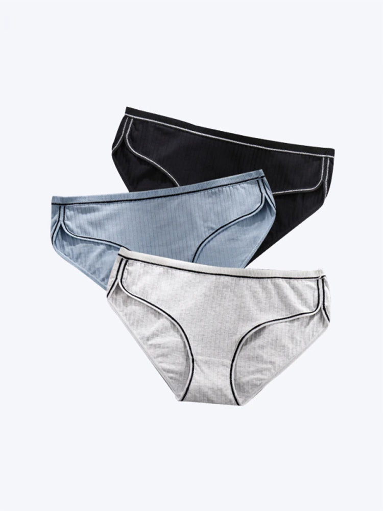3-pack Seamless Plus Size Soft Cotton Female Briefs