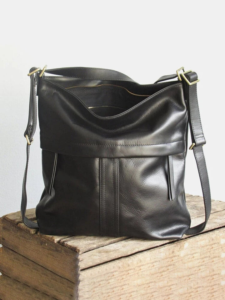 Women Vintage Brown PU Leather Shoulder Bag Crossbody Purse