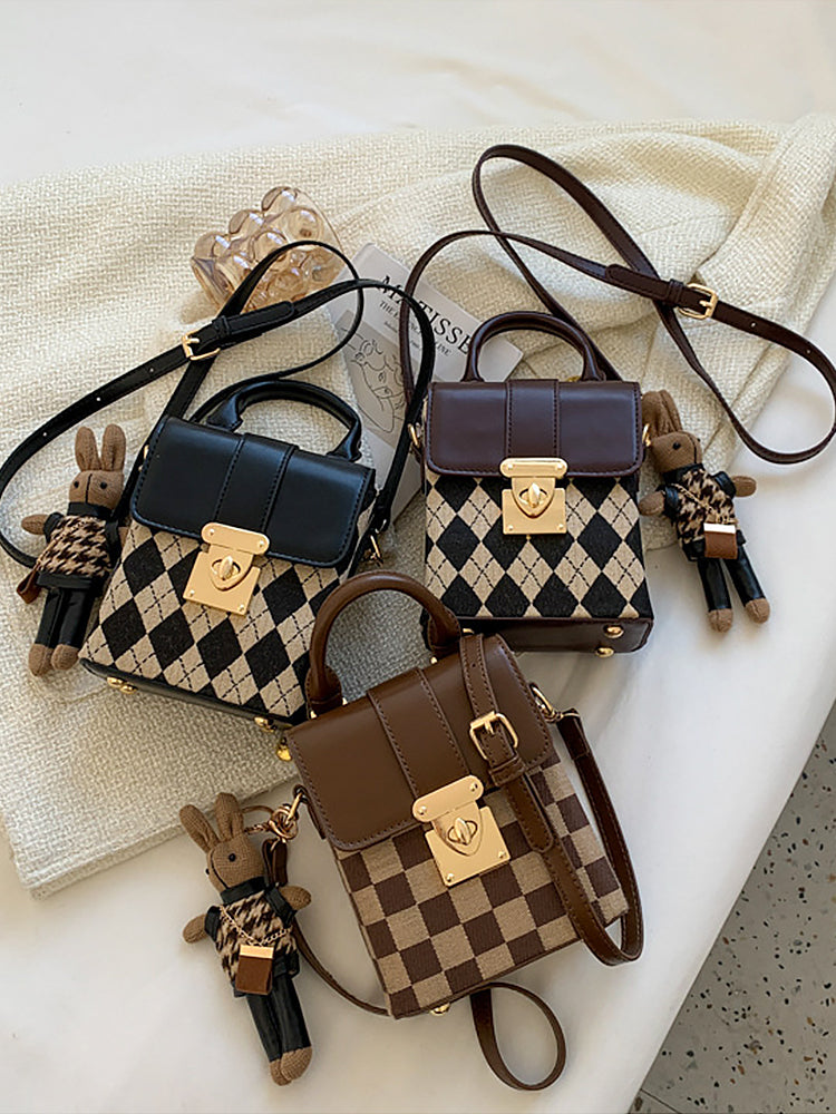 Women's Crossbody Bag Small Purse with Cute Pendent