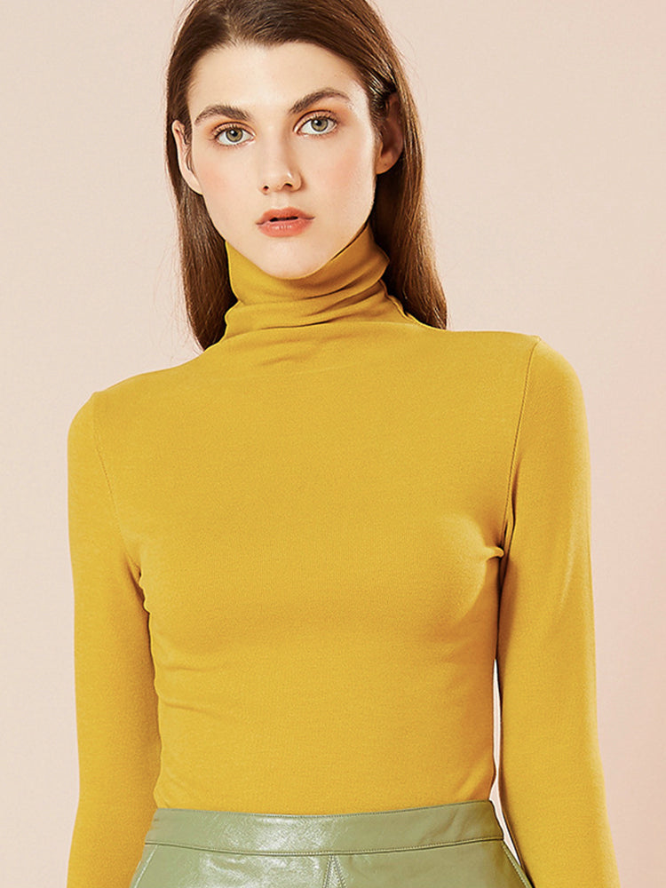 High Collar Simple Base Layer Thermal Top