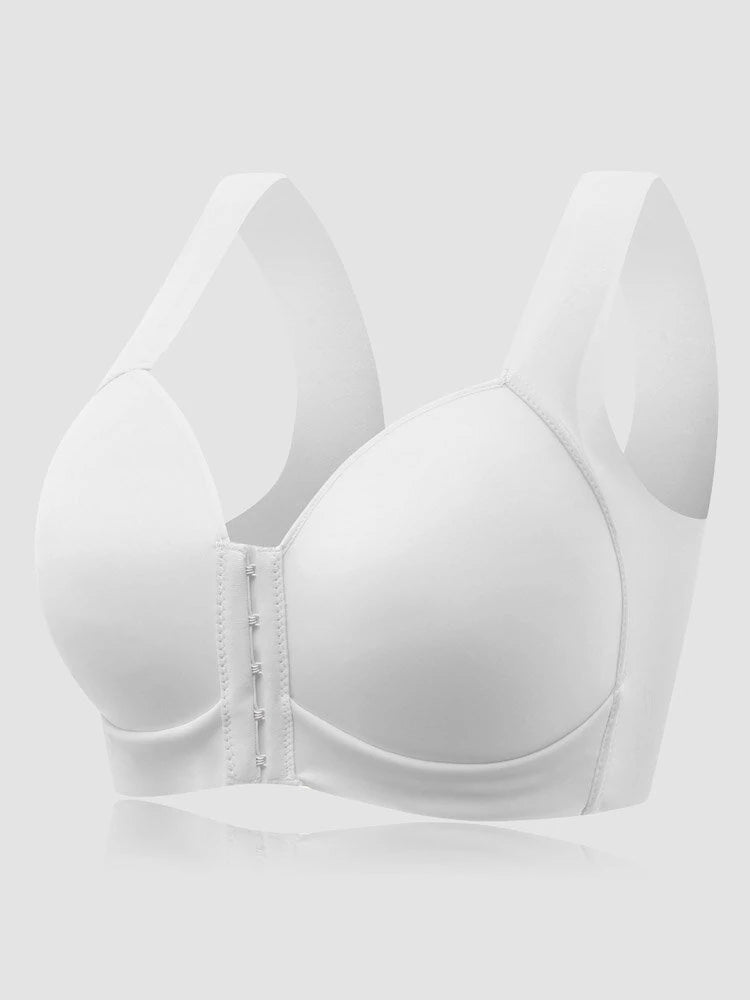 Seamless Front Closure Wire-free Push Up Bra
