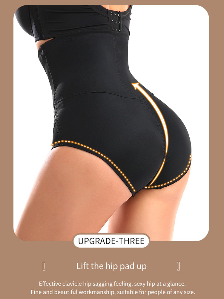 Breathable Lace High Waist Control Padded Hip Lifter Shorts