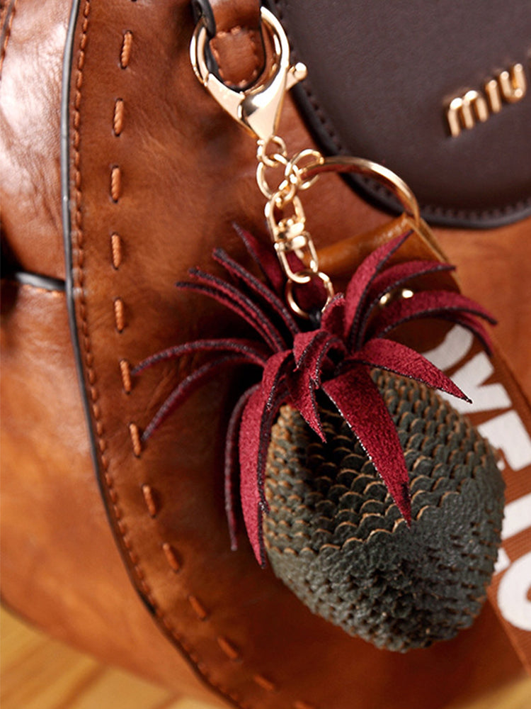 Vintage Tassel Leather Round Shape Handbags Crossbody Shoulder Bag